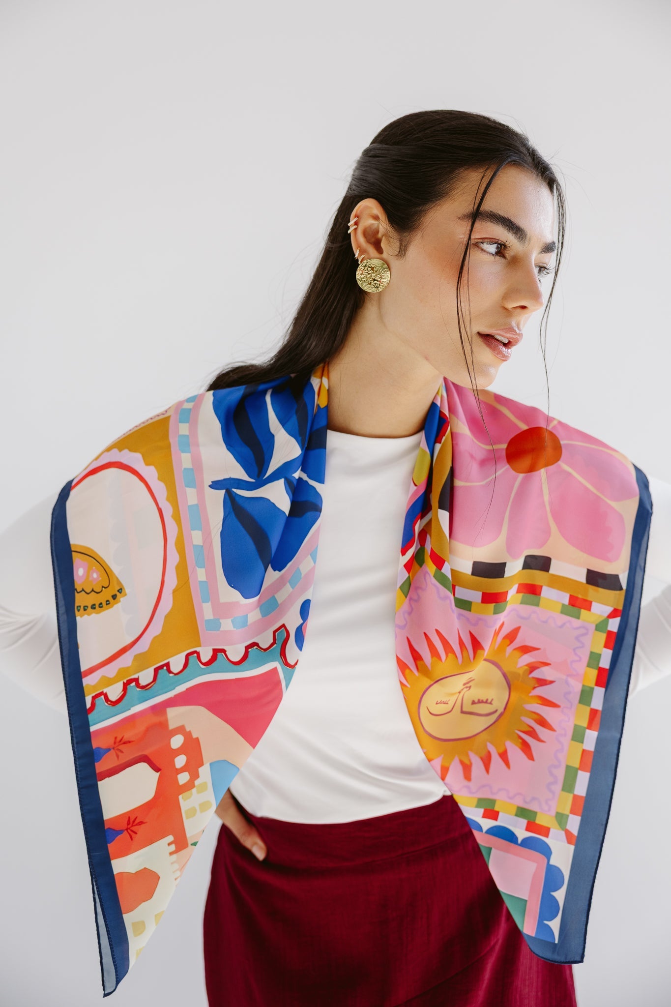 Square Silk Scarf 1 - AB ESSENTIALS