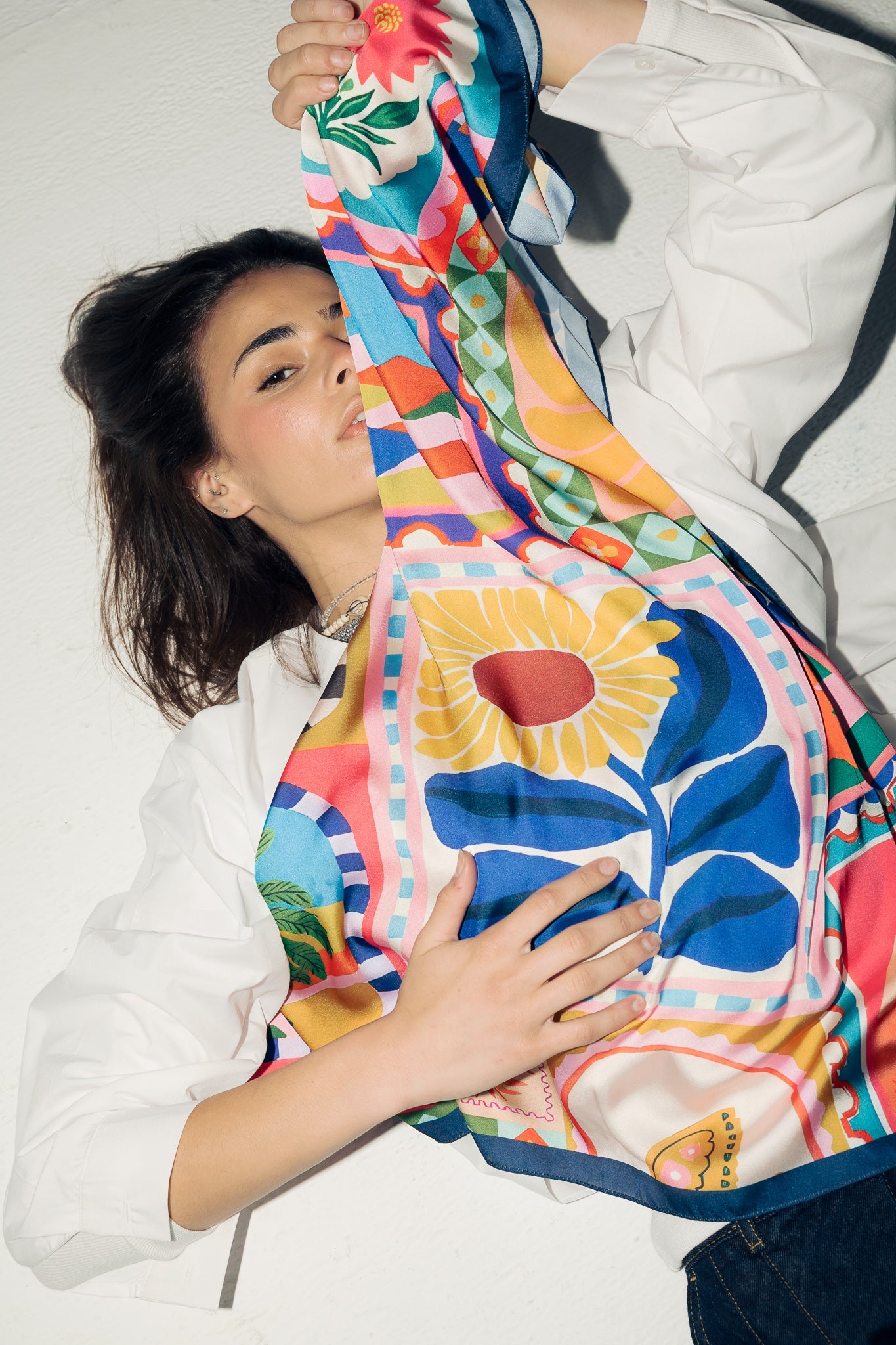 Square Silk Scarf 1 - AB ESSENTIALS