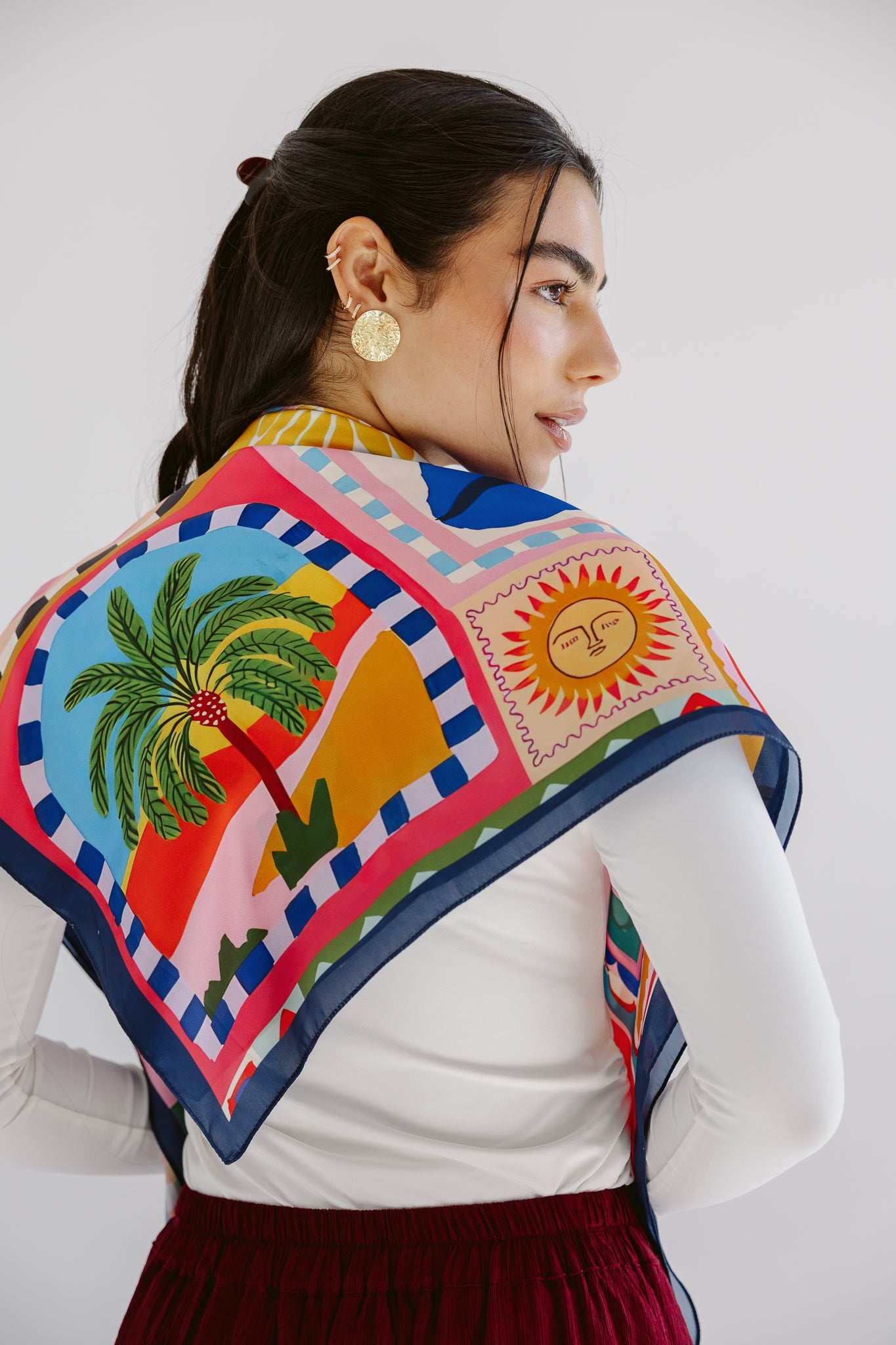 Square Silk Scarf 1 - AB ESSENTIALS