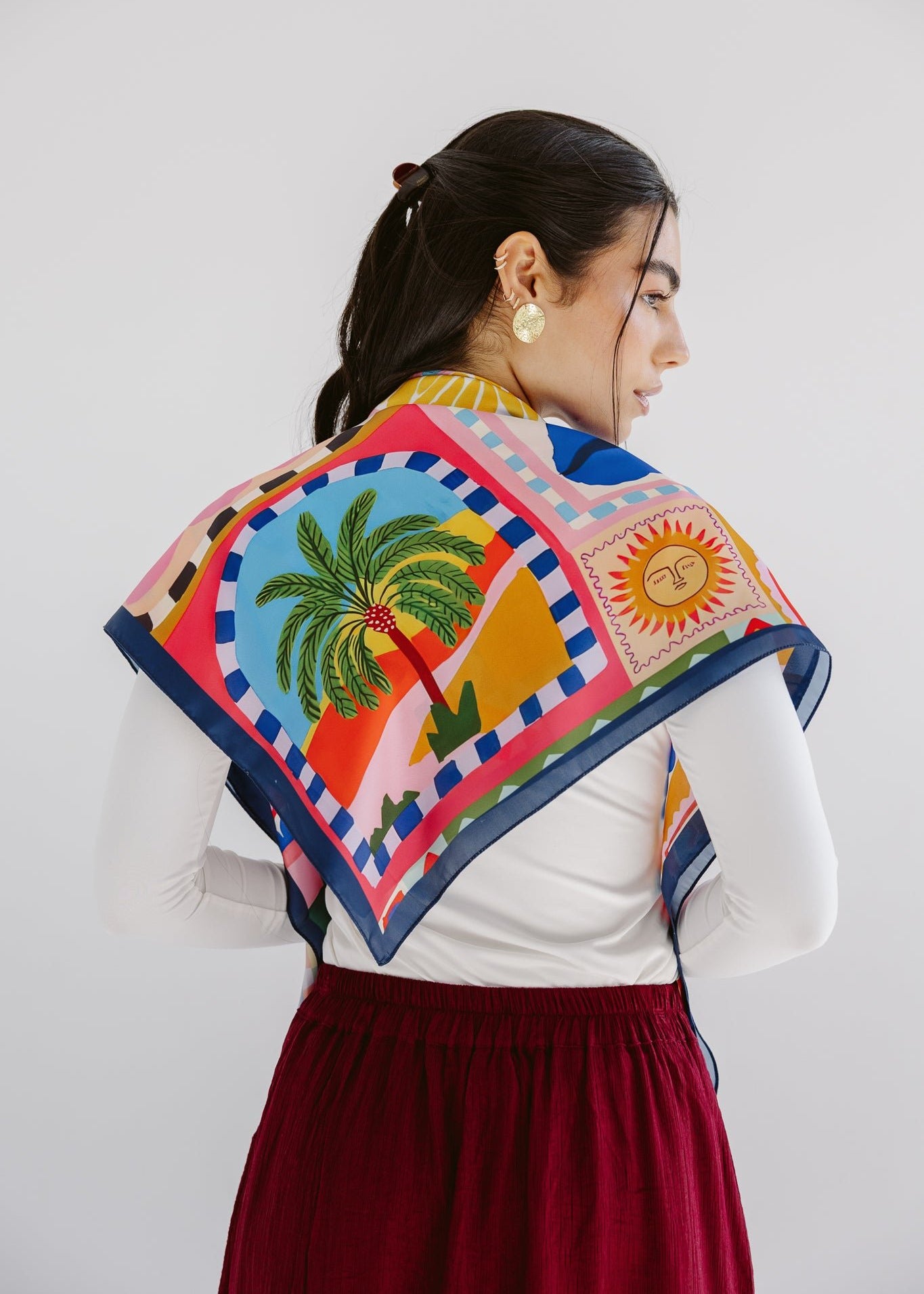 Square Silk Scarf 1 - AB ESSENTIALS