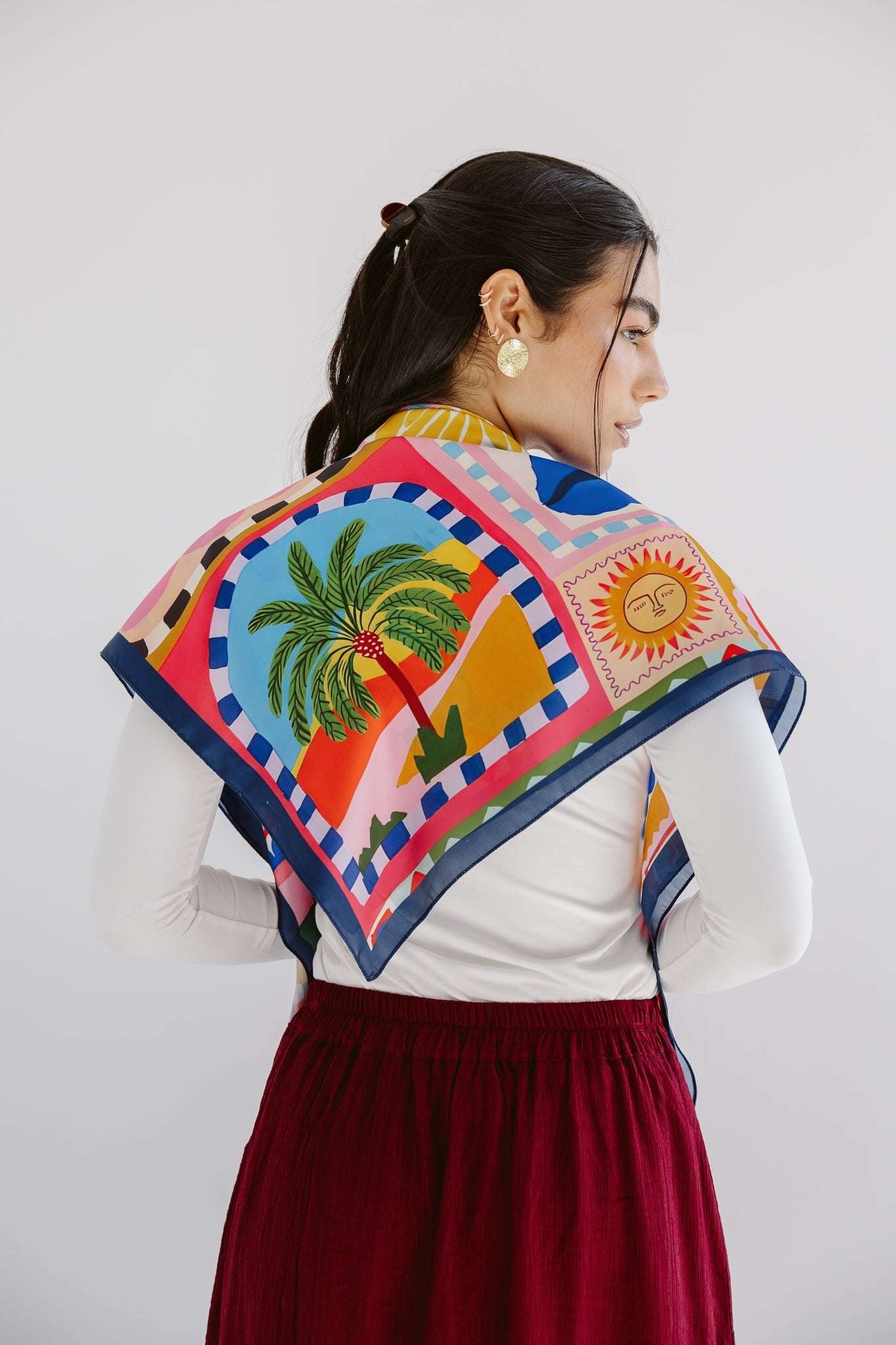 Square Silk Scarf 1 - AB ESSENTIALS
