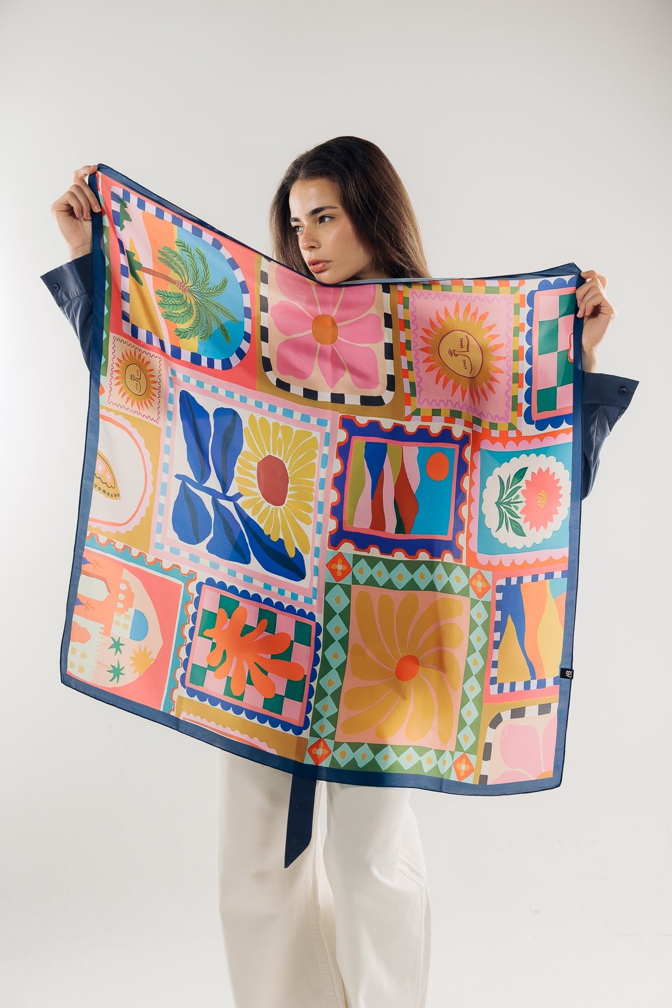 Square Silk Scarf 1 - AB ESSENTIALS