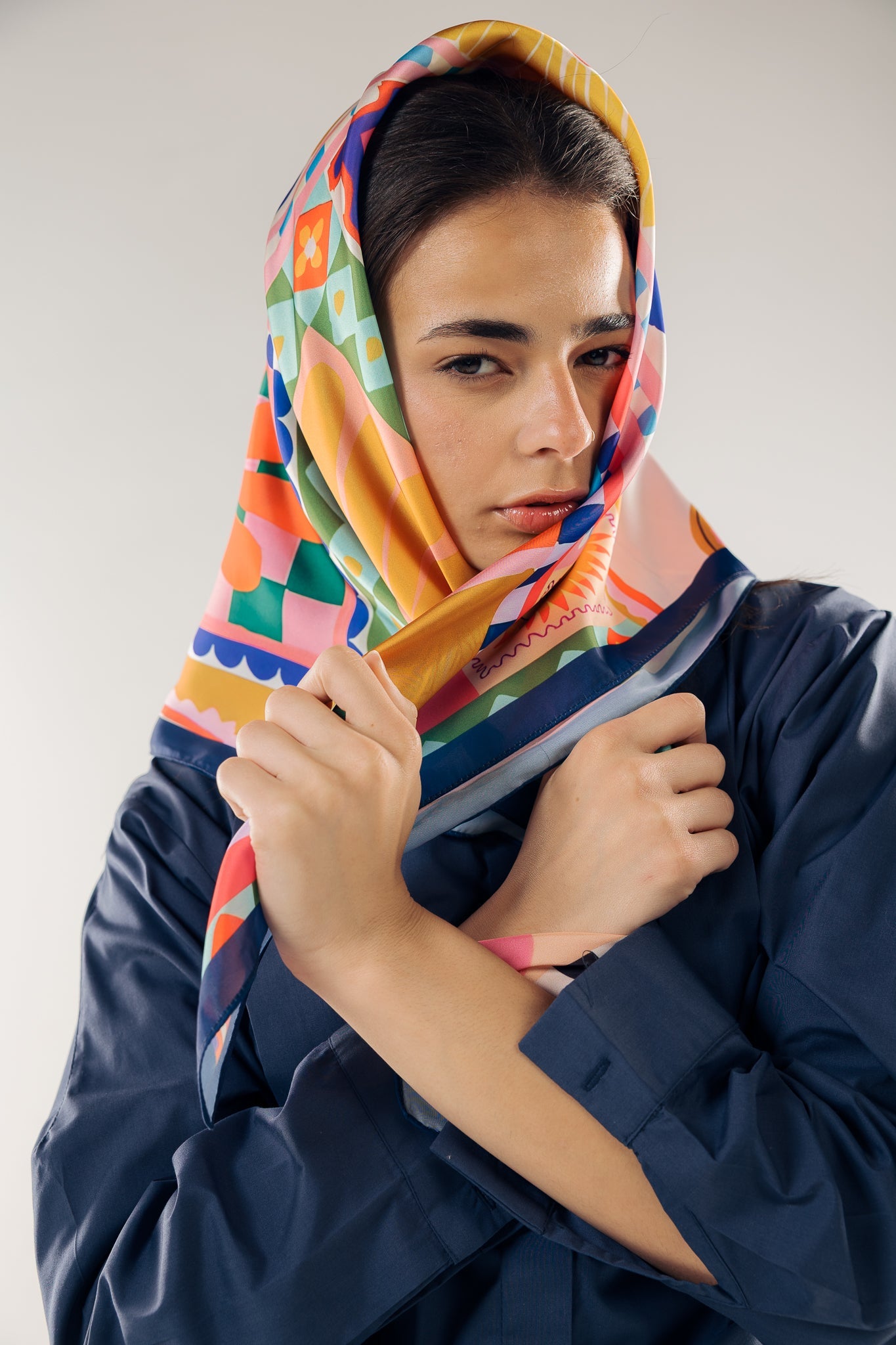 Square Silk Scarf 1 - AB ESSENTIALS