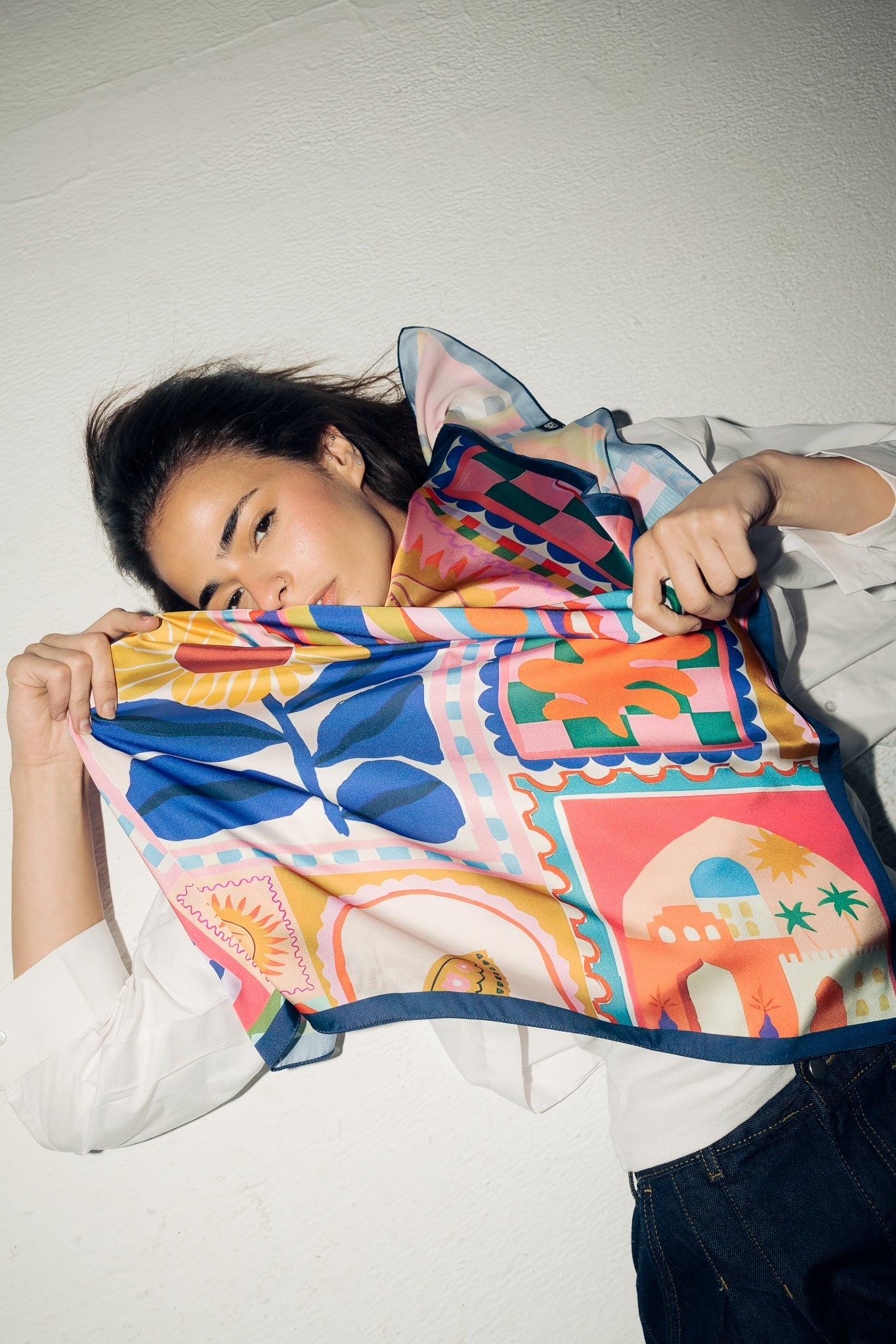Square Silk Scarf 1 - AB ESSENTIALS