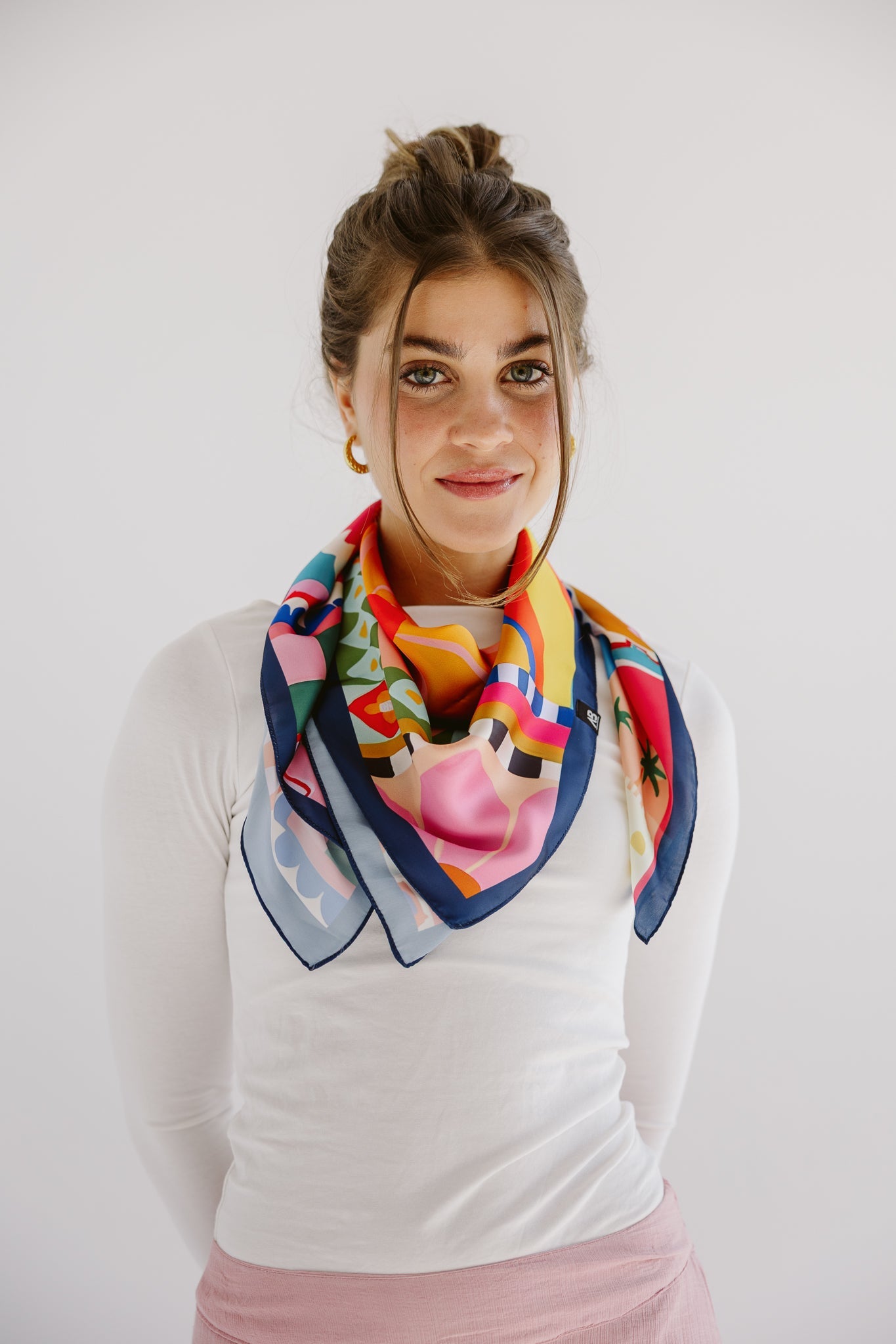 Square Silk Scarf 1 - AB ESSENTIALS