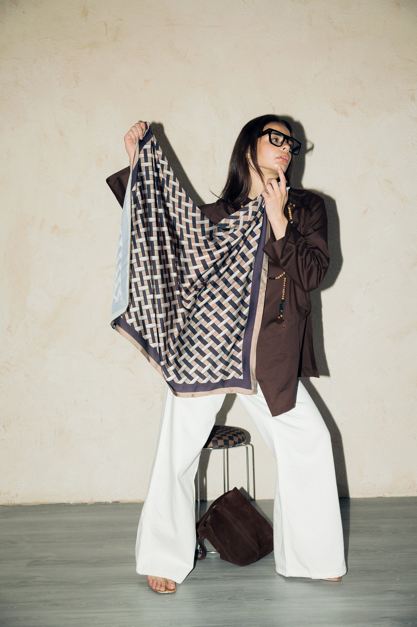 Square Silk Scarf 2 - AB ESSENTIALS