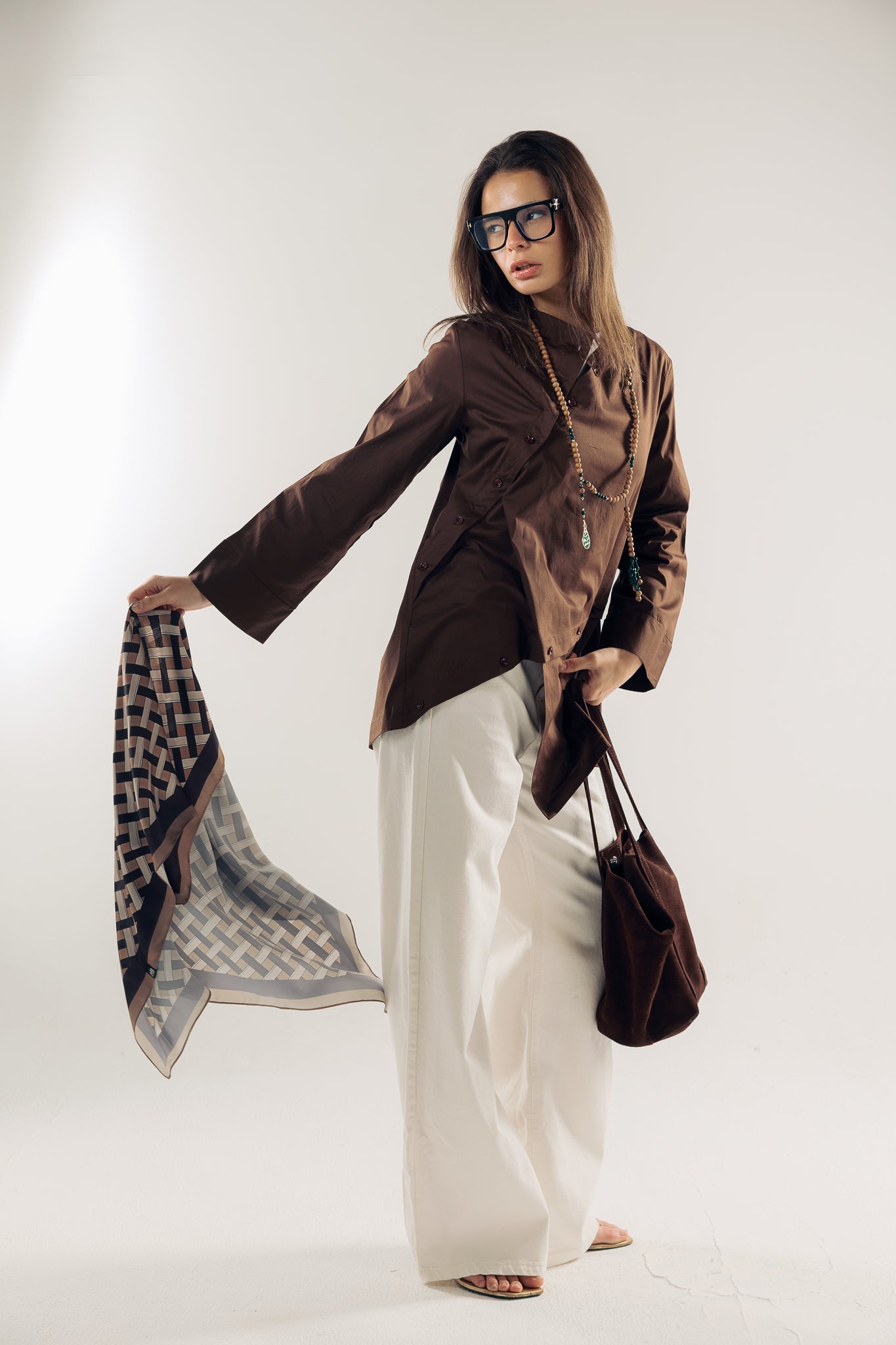 Square Silk Scarf 2 - AB ESSENTIALS