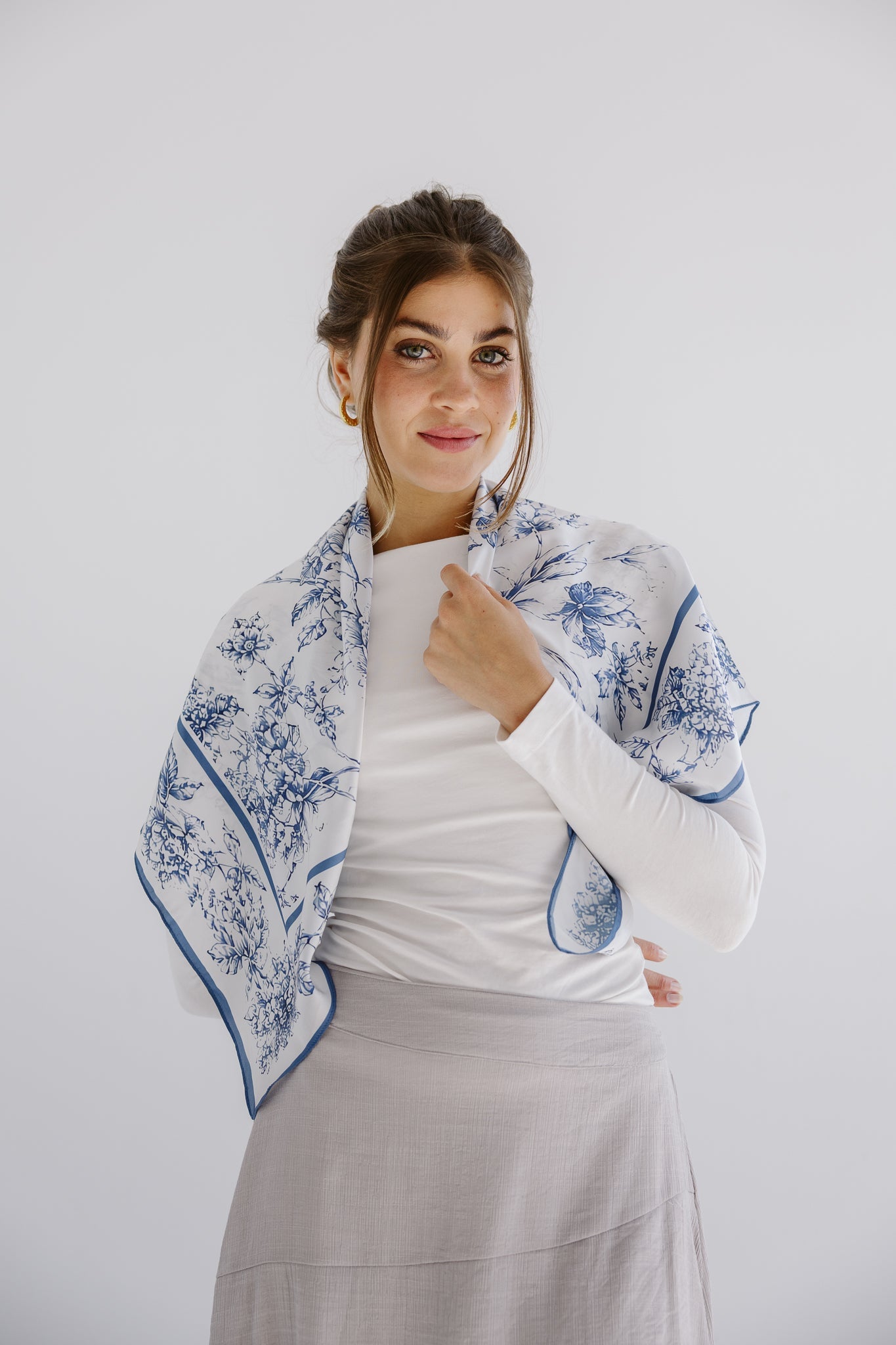 Square Silk Scarf 4 - AB ESSENTIALS