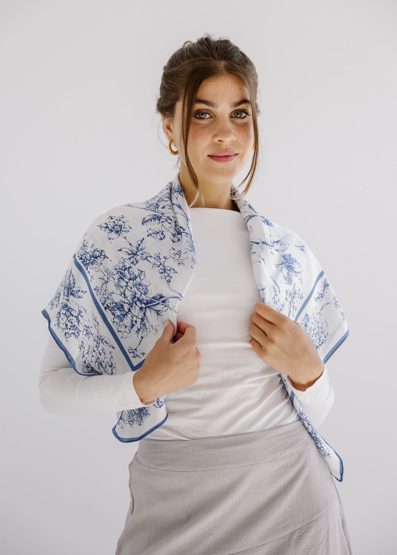 Square Silk Scarf 4 - AB ESSENTIALS