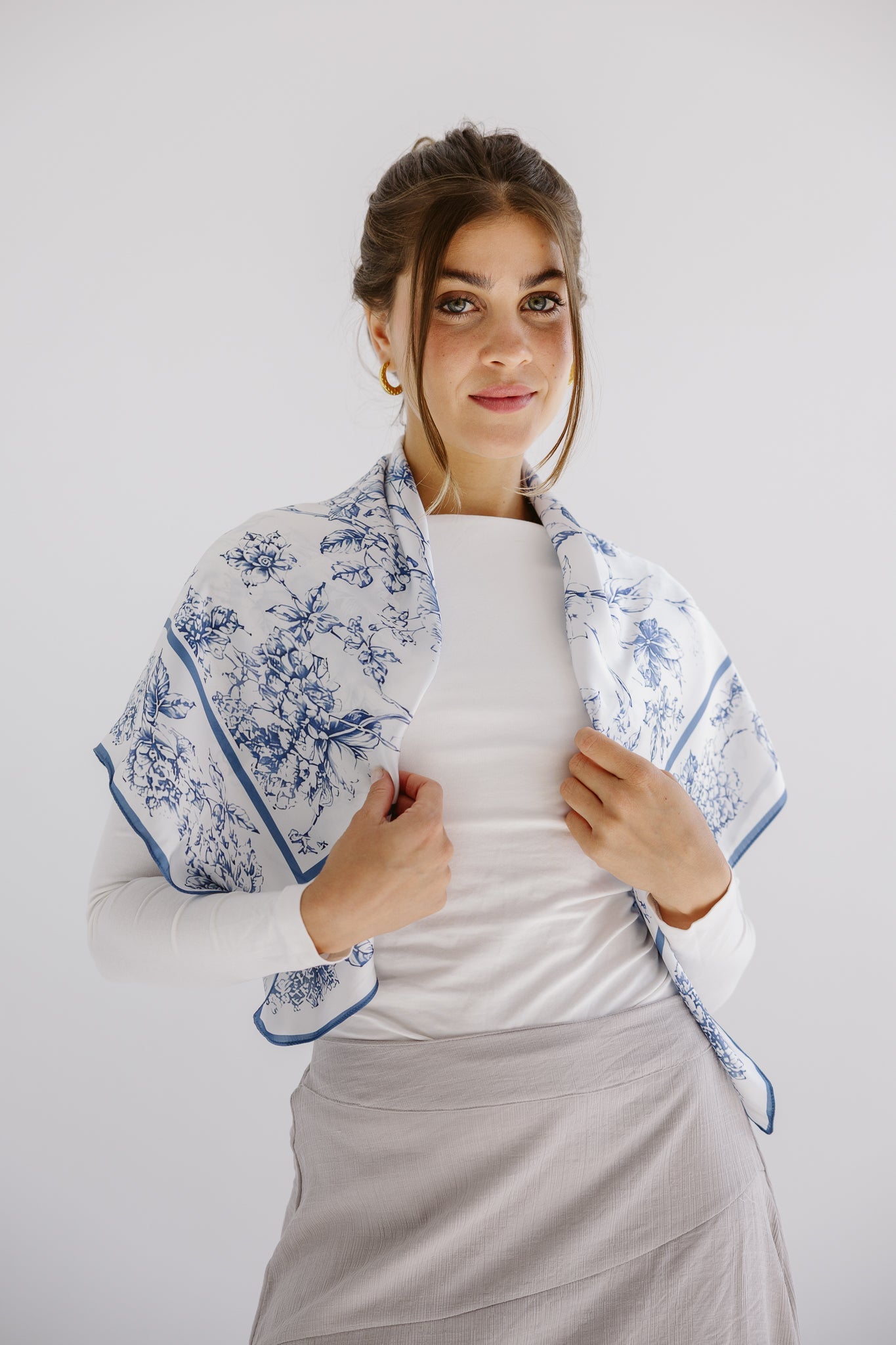 Square Silk Scarf 4 - AB ESSENTIALS