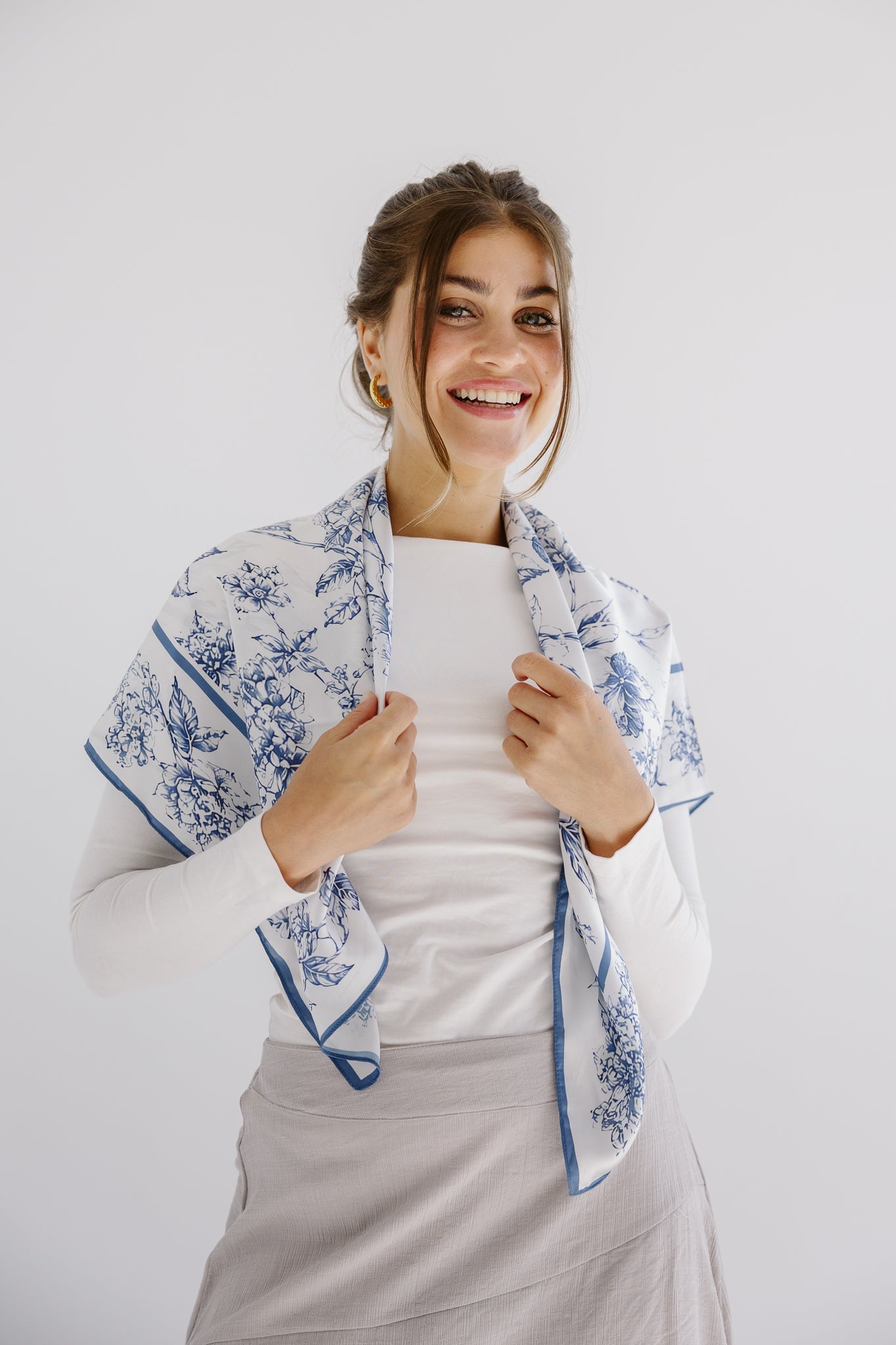 Square Silk Scarf 4 - AB ESSENTIALS