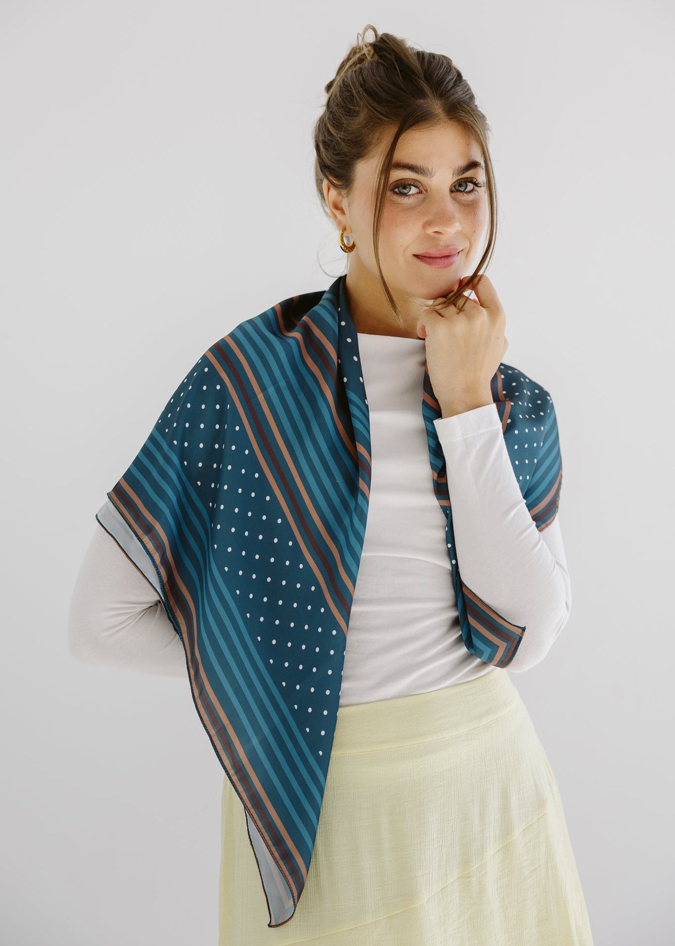 Square Silk Scarf 5 - AB ESSENTIALS