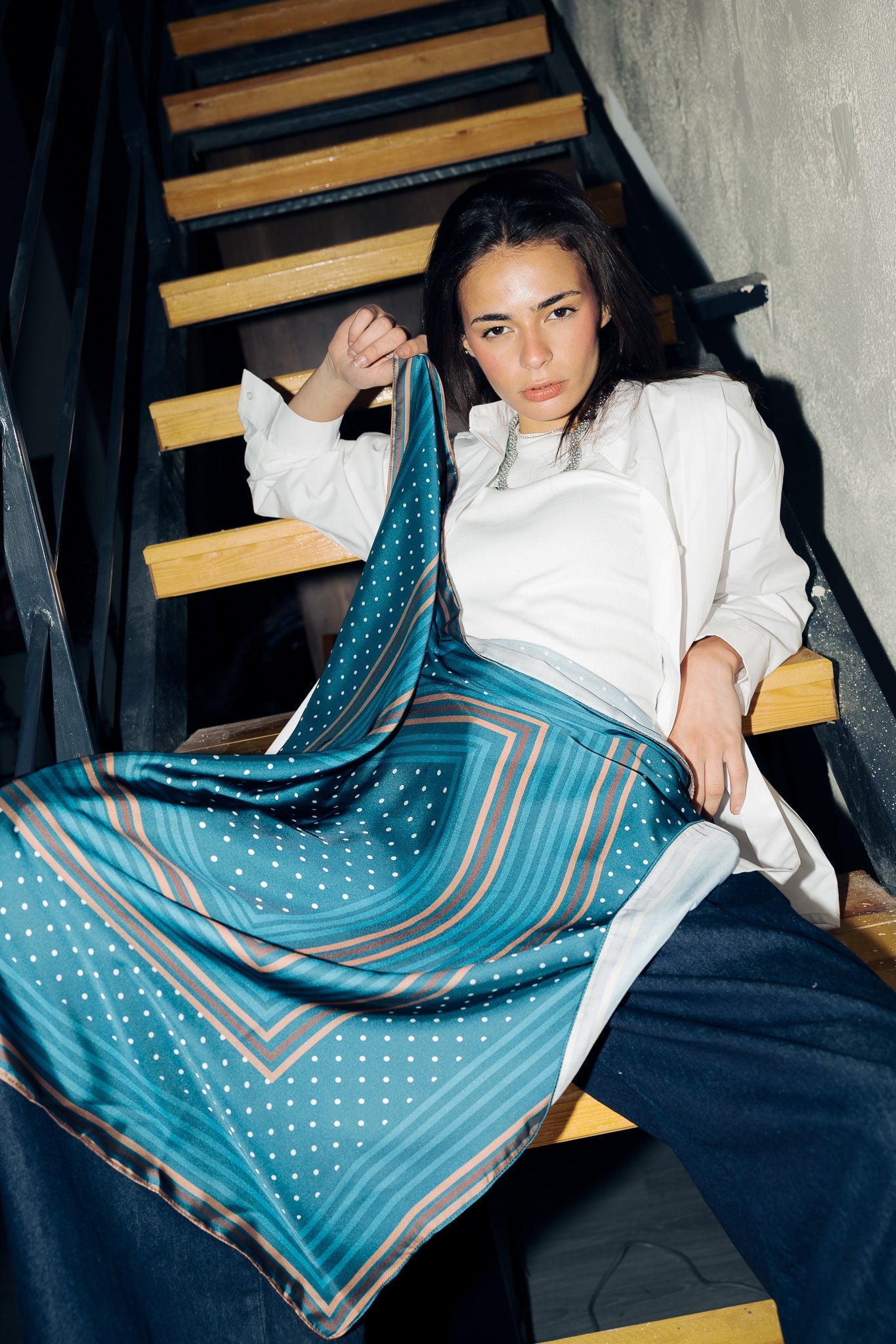 Square Silk Scarf 5 - AB ESSENTIALS