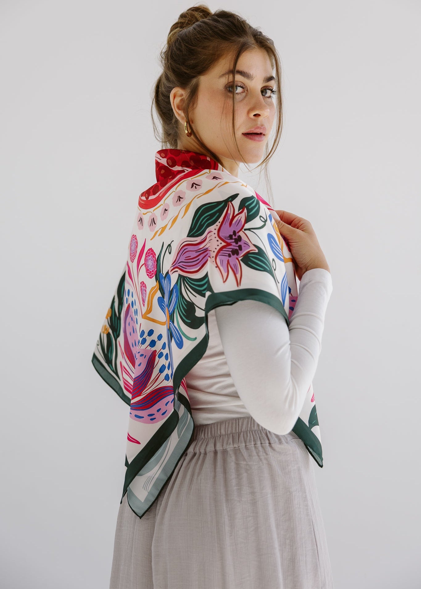 Square Silk Scarf 6 - AB ESSENTIALS