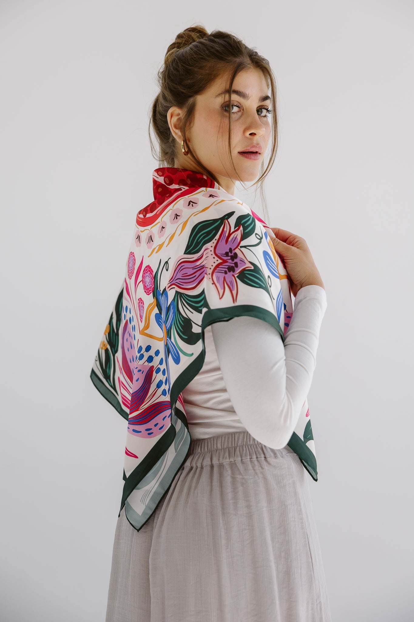 Square Silk Scarf 6 - AB ESSENTIALS