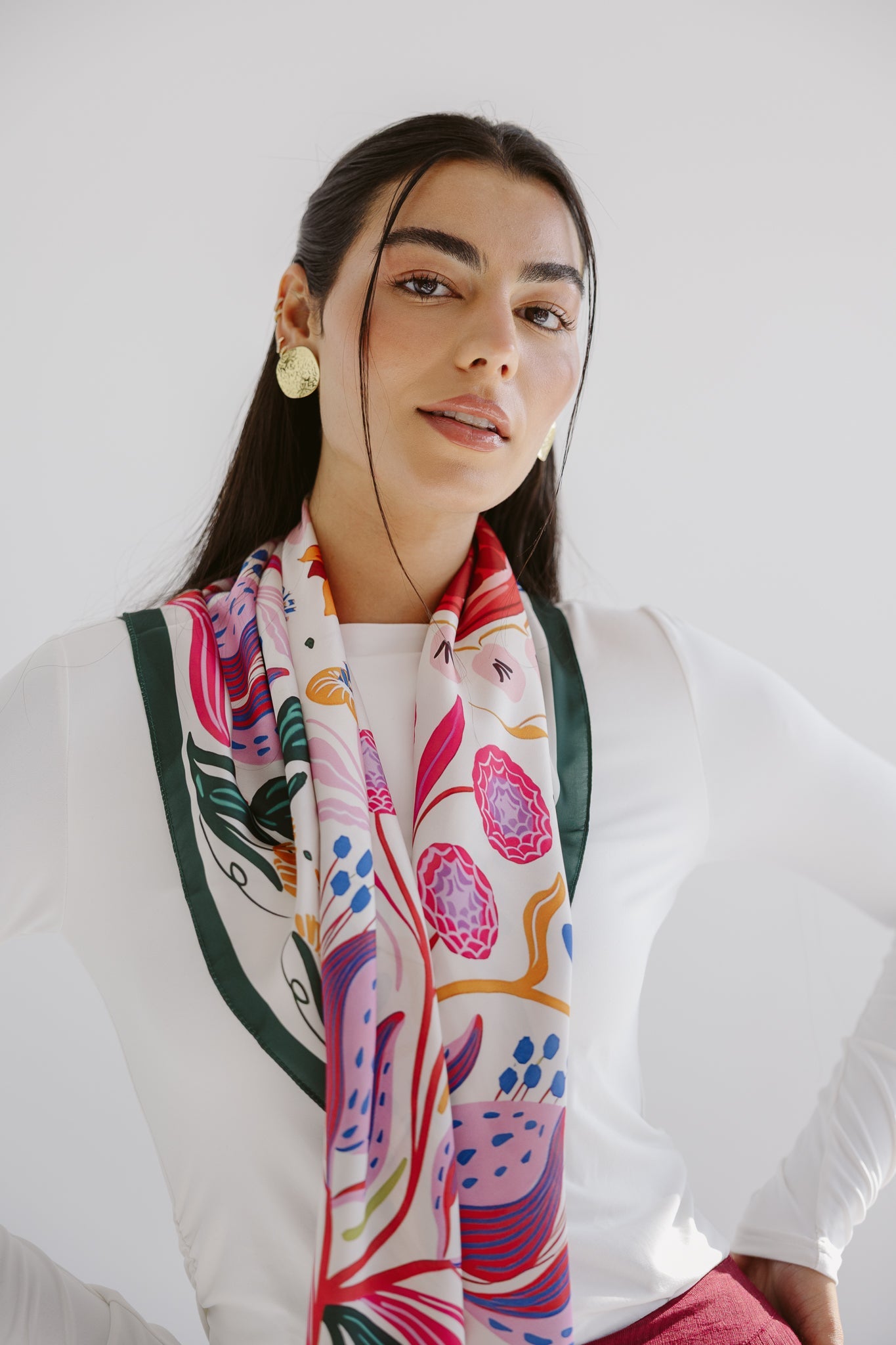 Square Silk Scarf 6 - AB ESSENTIALS