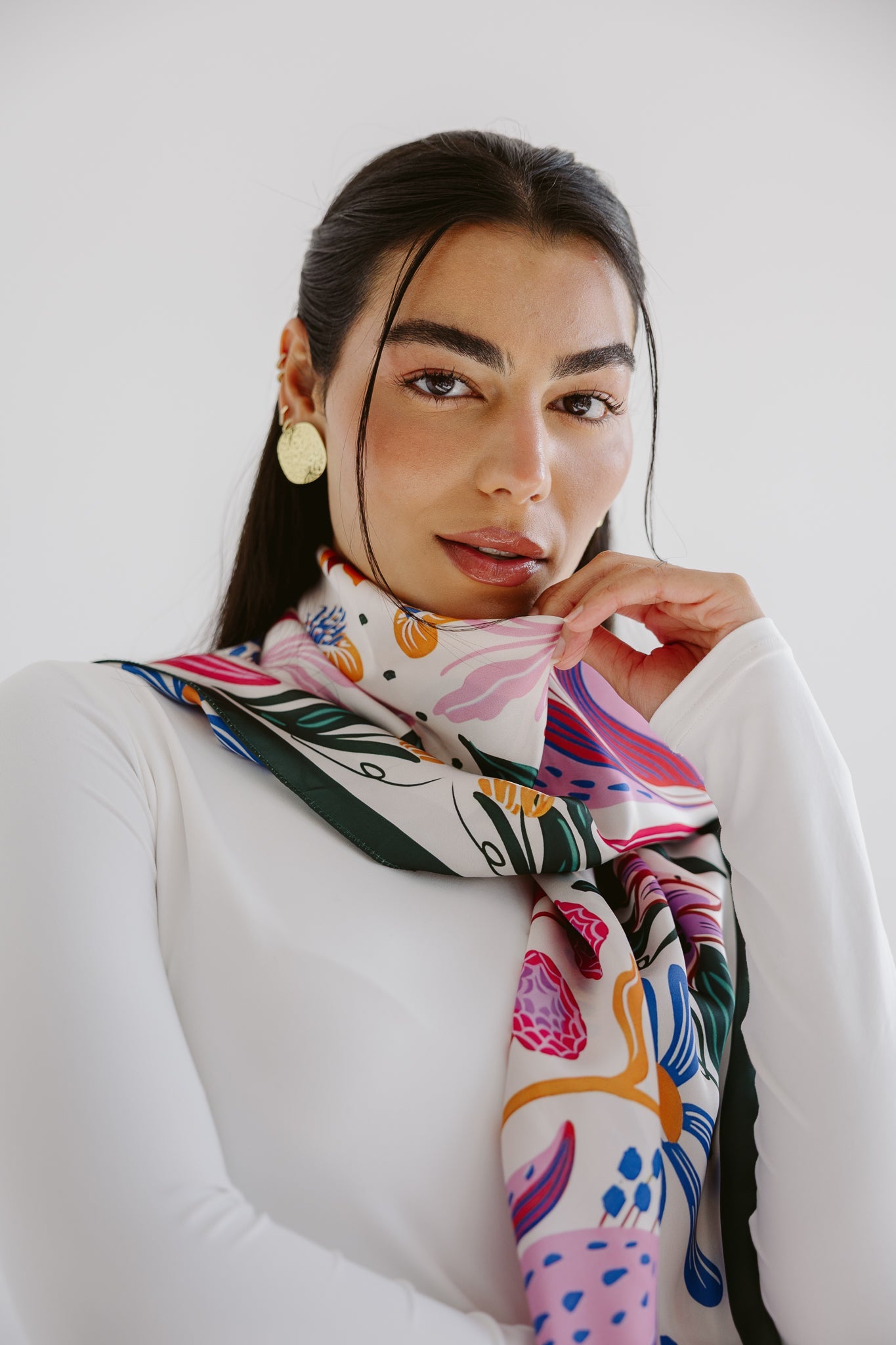 Square Silk Scarf 6 - AB ESSENTIALS