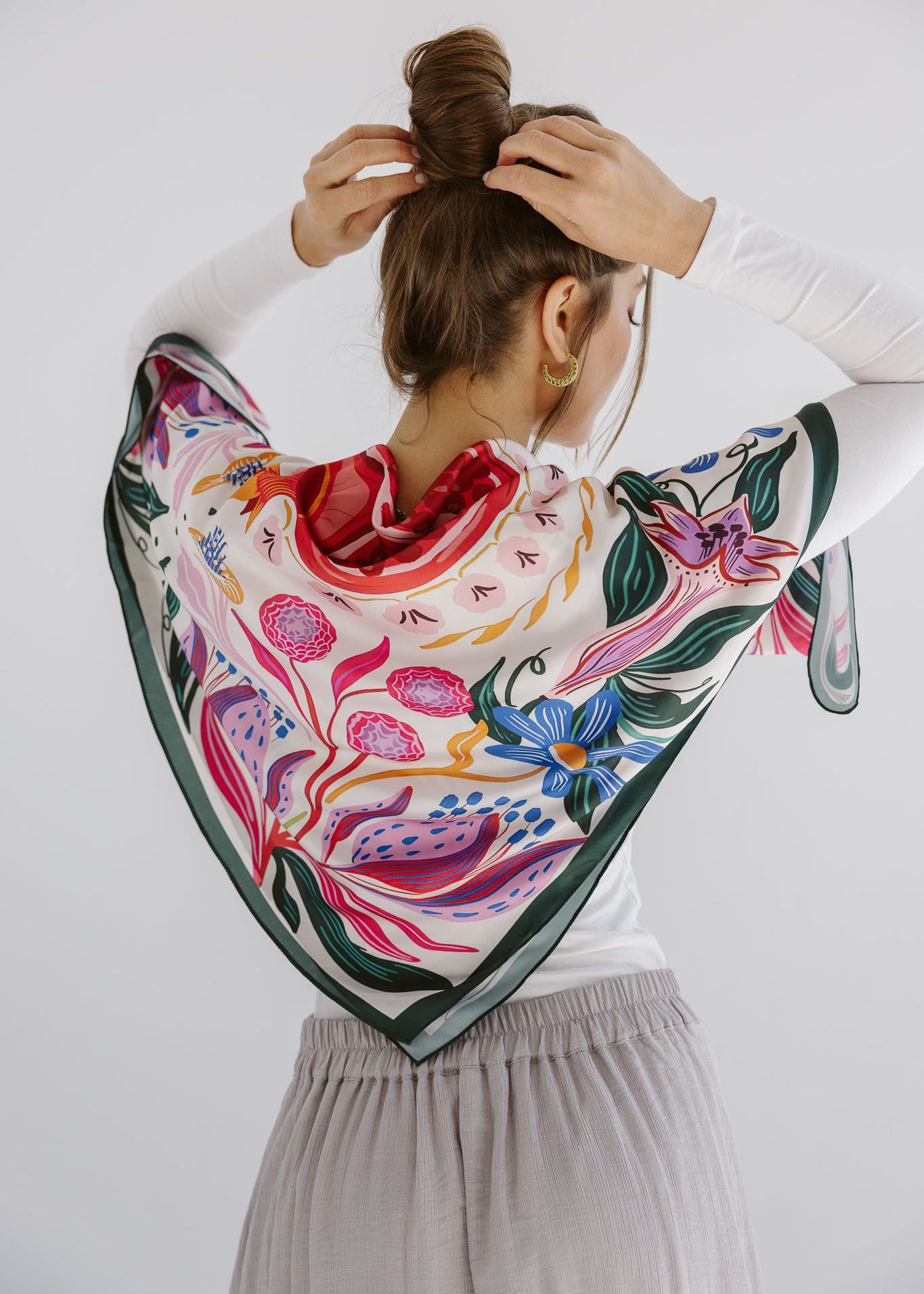 Square Silk Scarf 6 - AB ESSENTIALS