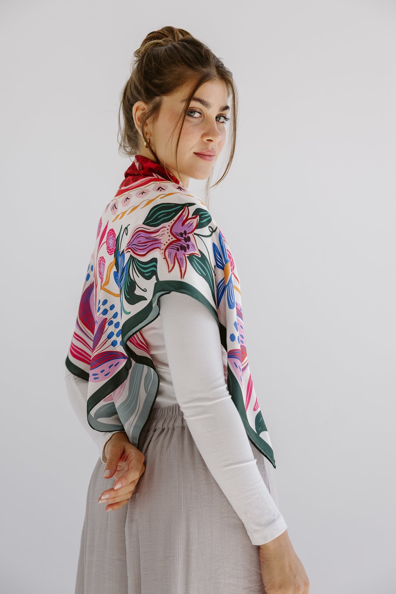 Square Silk Scarf 6 - AB ESSENTIALS