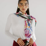 Square Silk Scarf 6 - AB ESSENTIALS