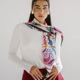 Square Silk Scarf 6 - AB ESSENTIALS