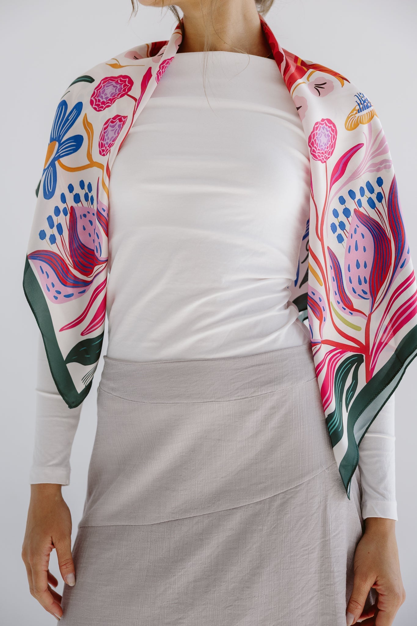 Square Silk Scarf 6 - AB ESSENTIALS