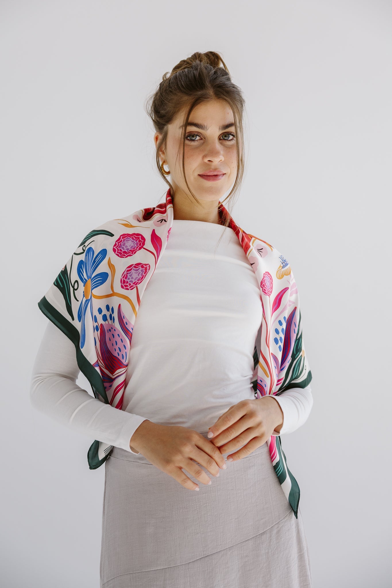Square Silk Scarf 6 - AB ESSENTIALS