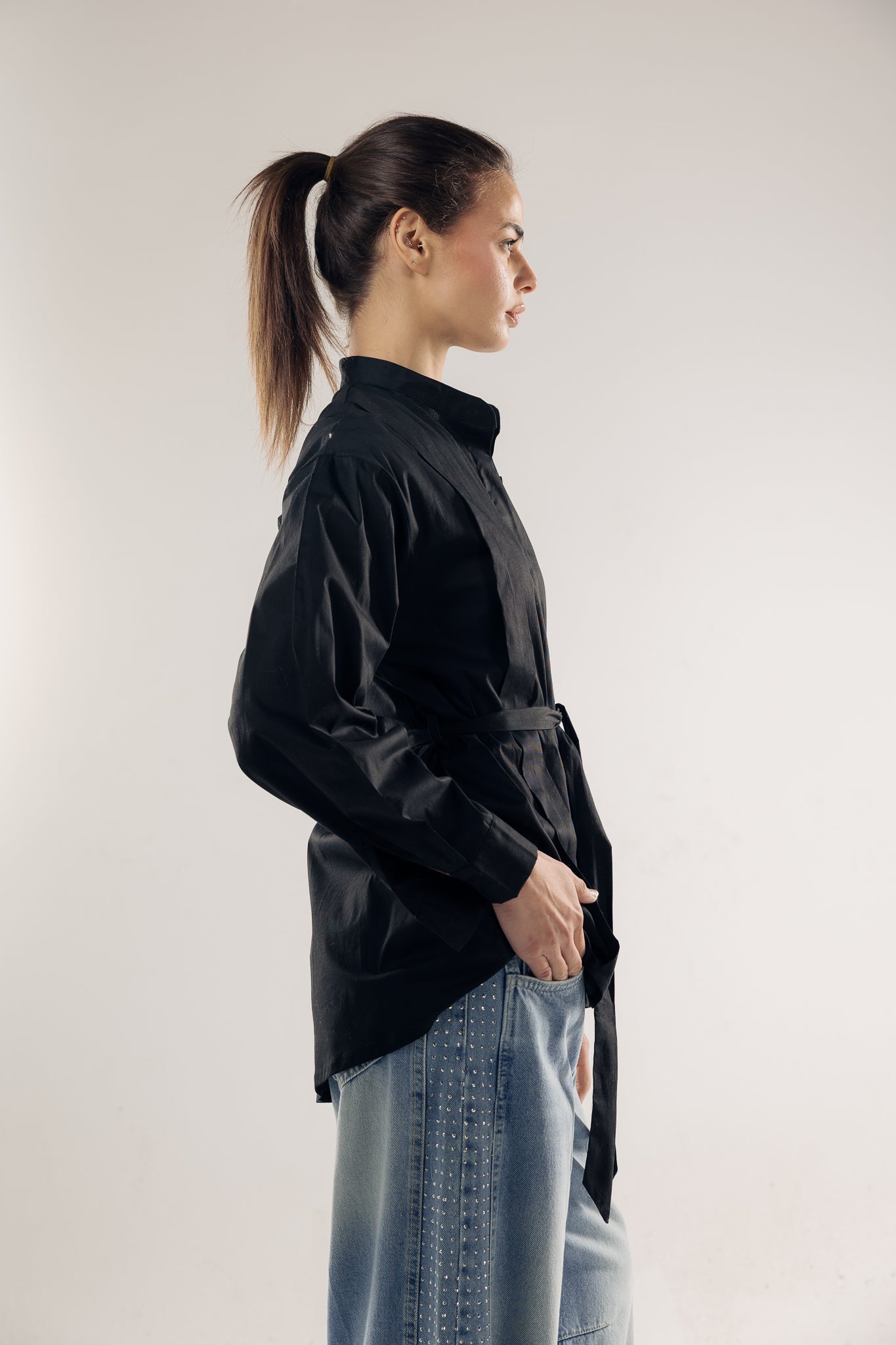 Star Girl Shirt Black - AB ESSENTIALS