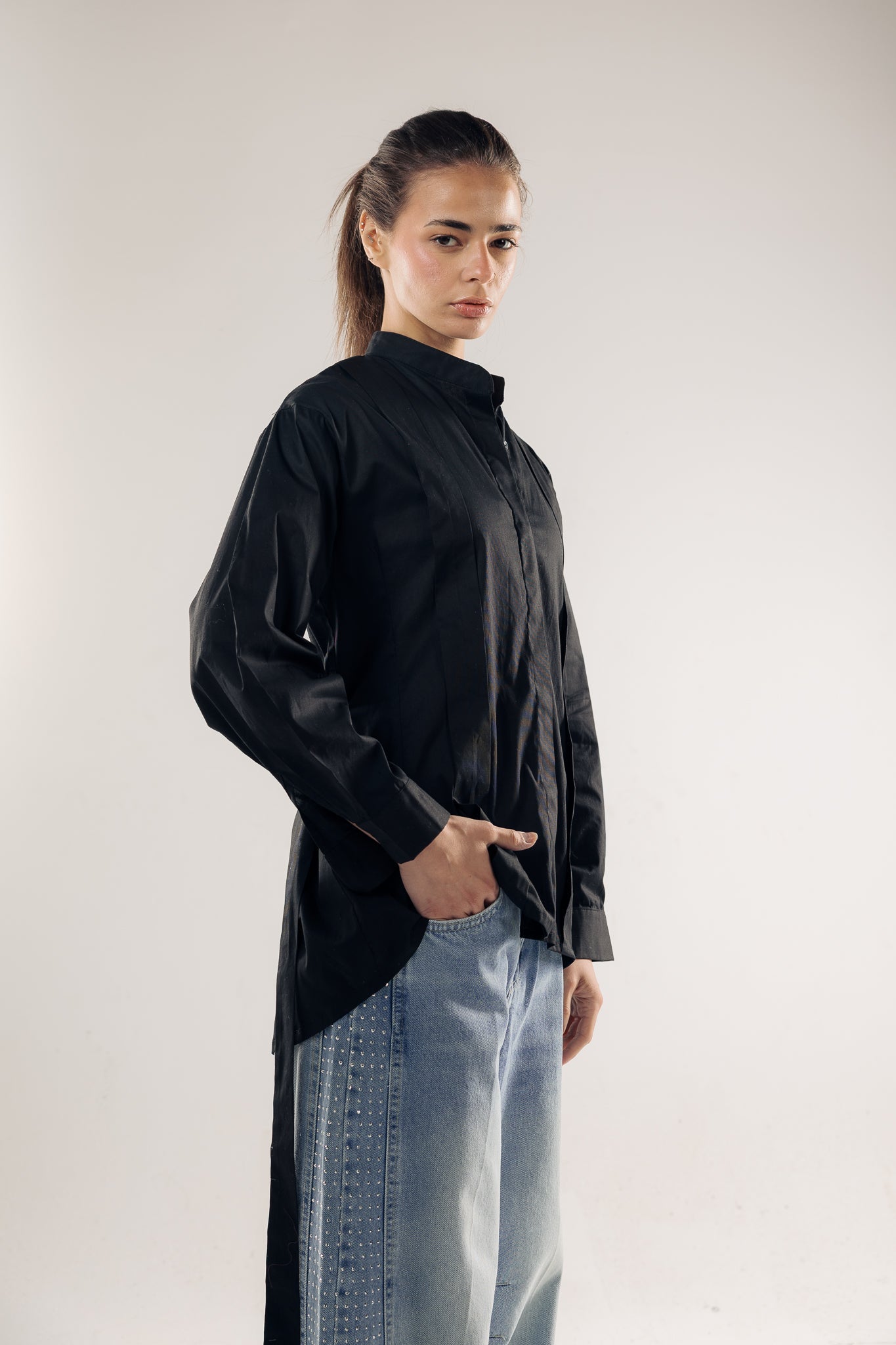 Star Girl Shirt Black - AB ESSENTIALS
