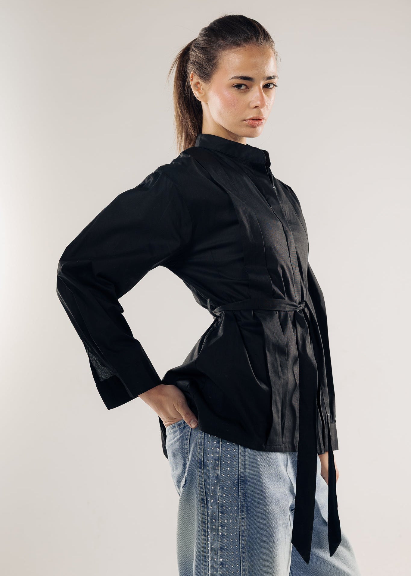 Star Girl Shirt Black - AB ESSENTIALS
