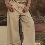 Straight Leg Jeans Beige - AB ESSENTIALS