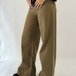 Straight Leg Jeans Olive - AB ESSENTIALS