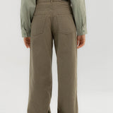 Straight Leg Jeans Olive - AB ESSENTIALS