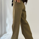 Straight Leg Jeans Olive - AB ESSENTIALS