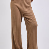 Stripped Knit Pants Beige - AB ESSENTIALS