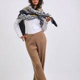 Stripped Knit Pants Beige - AB ESSENTIALS