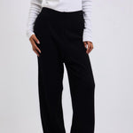Stripped Knit Pants Black - AB ESSENTIALS