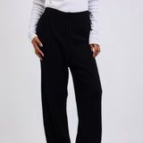 Stripped Knit Pants Black - AB ESSENTIALS