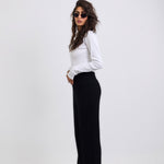 Stripped Knit Pants Black - AB ESSENTIALS