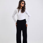 Stripped Knit Pants Black - AB ESSENTIALS