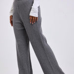 Stripped Knit Pants Grey - AB ESSENTIALS