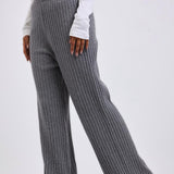 Stripped Knit Pants Grey - AB ESSENTIALS