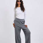 Stripped Knit Pants Grey - AB ESSENTIALS