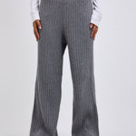 Stripped Knit Pants Grey - AB ESSENTIALS