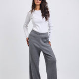 Stripped Knit Pants Grey - AB ESSENTIALS