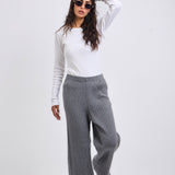 Stripped Knit Pants Grey - AB ESSENTIALS