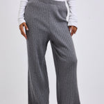 Stripped Knit Pants Grey - AB ESSENTIALS