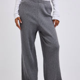 Stripped Knit Pants Grey - AB ESSENTIALS