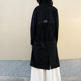 Suede Coat Black - AB ESSENTIALS