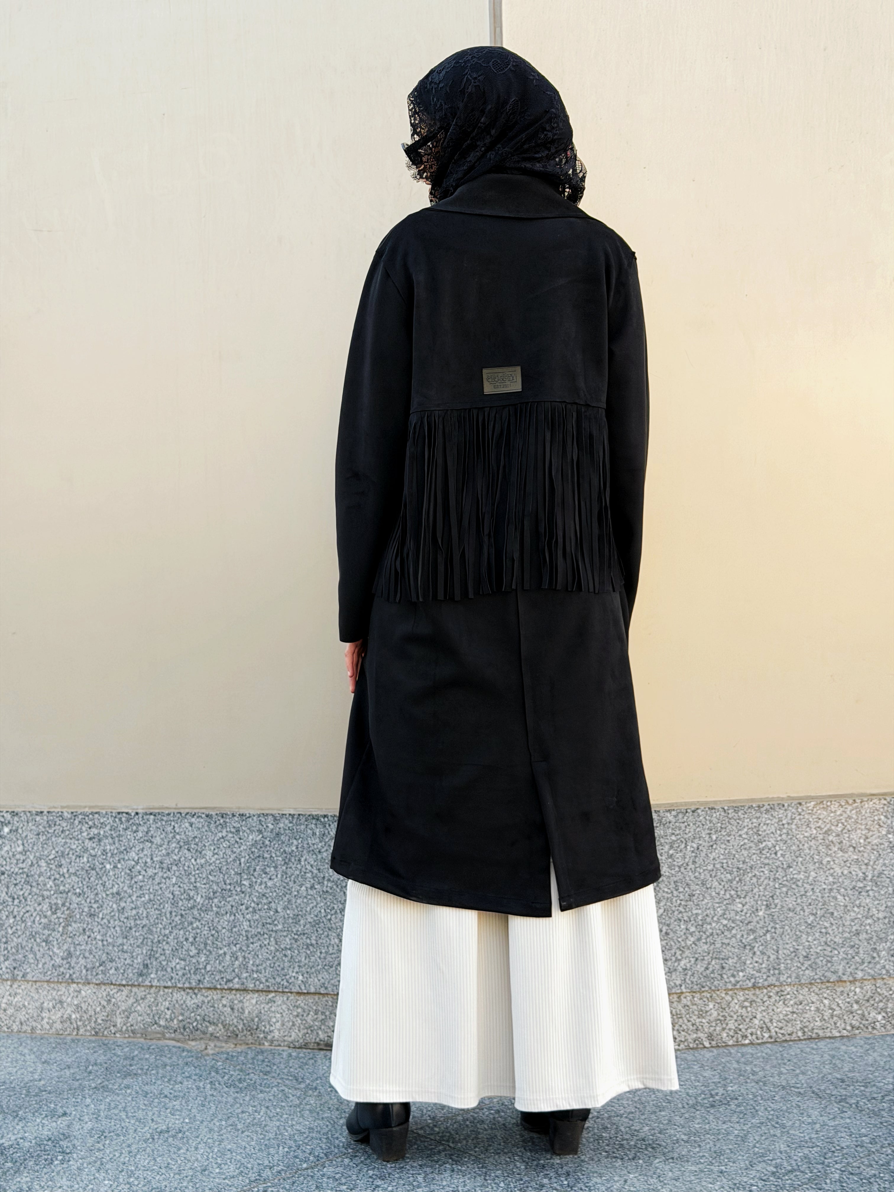 Suede Coat Black - AB ESSENTIALS